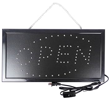 LED　open　Sign Amazon.com : Open Signs for Business 12V/2A Ultra Bright LED